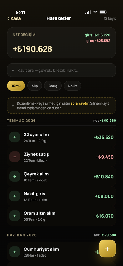 Son hareketler ekranı