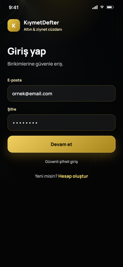 Giriş ekranı